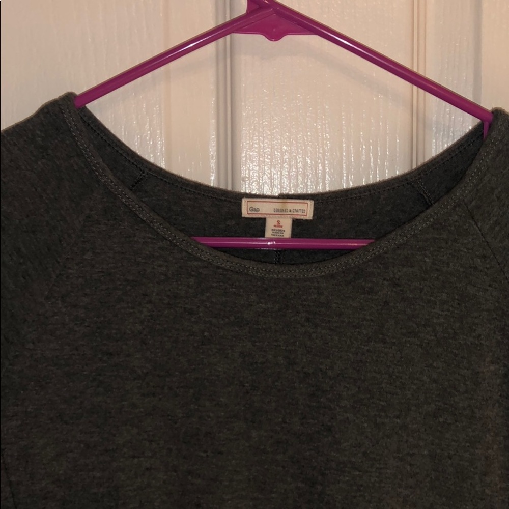 Gray A-Line Cotton Work Dress